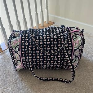 Vera Bradley Black and Pink Patterned Women's Bag